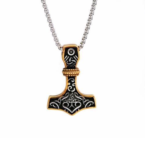 Nehrđajućeg čelika, nakit ogrlice, 304 nehrđajućeg čelika, uglađen, modni nakit & bez spolne razlike & različitih stilova za izbor, 30x43mm, Dužina Približno 60 cm, Prodano By PC