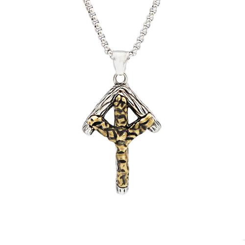 Nehrđajućeg čelika, nakit ogrlice, 304 nehrđajućeg čelika, uglađen, modni nakit & bez spolne razlike & različitih stilova za izbor, 29x47mm, Dužina Približno 60 cm, Prodano By PC
