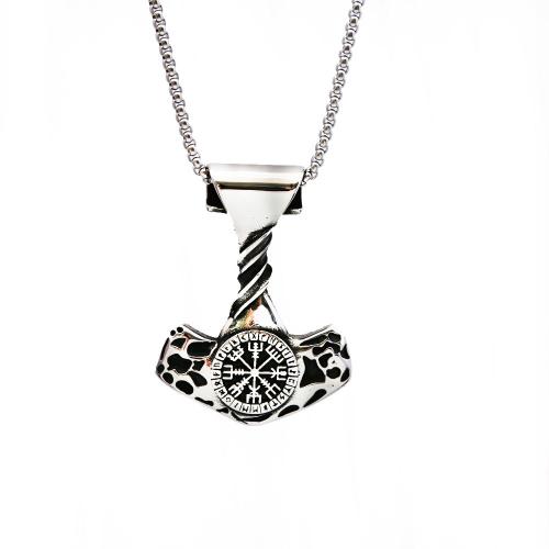 Nehrđajućeg čelika, nakit ogrlice, 304 nehrđajućeg čelika, uglađen, modni nakit & bez spolne razlike & različitih stilova za izbor, više boja za izbor, 42.50x57.50mm, Dužina Približno 60 cm, Prodano By PC