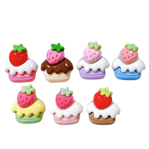Mobile Phone DIY Decoration, Resin, Cake, more colors for choice, 17x19mm, 10PCs/Bag, Sold By Bag
