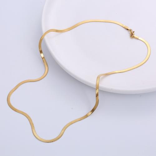 Halskette, 304 Edelstahl, Modeschmuck & unisex & Schlangekette, keine, 3mm, Länge ca. 51 cm, verkauft von PC