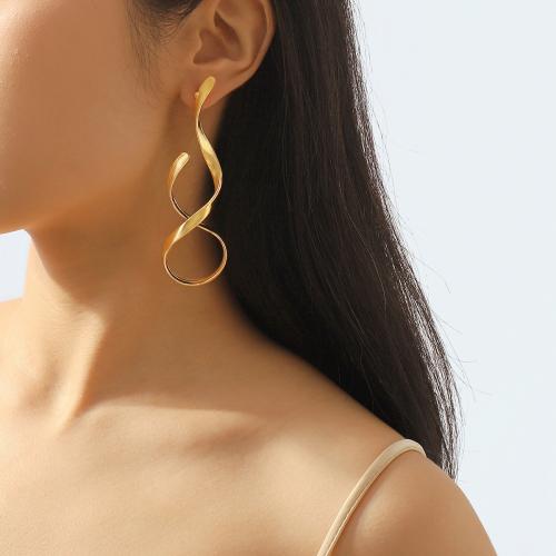 Asymmetric Earrings Zinc Alloy plated fashion jewelry & for woman nickel lead & cadmium free Sold By Pair