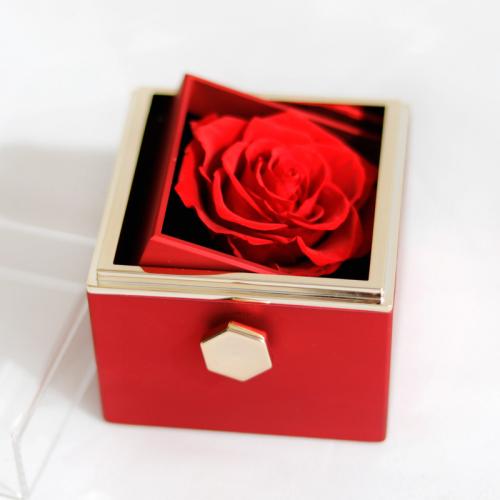 пластик ожерелье, с бумага, Роуз, Пакет подарочной коробки & вращающийся & многофункциональный, Много цветов для выбора, 80x80x82mm, продается указан
