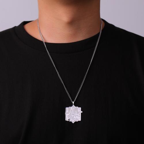 Titanstahl Halskette, plattiert, Modeschmuck & für den Menschen, keine, Länge:60 cm, verkauft von PC