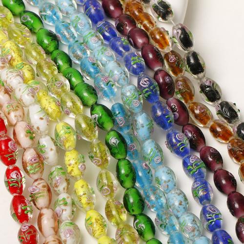 Perles murano faites à la main , chalumeau, ovale, DIY, plus de couleurs à choisir, 17x12mm, Vendu par PC