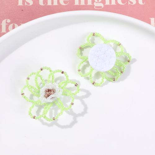 Hair Accessories DIY Findings, Seedbead, with Tibetan Style, Flower, more colors for choice, 34mm, Sold By PC