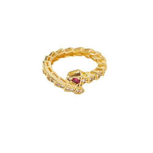Cubic Zirconia Micro Pave Brass Ring, real gold plated, micro pave cubic zirconia & for woman, more colors for choice, Sold By PC