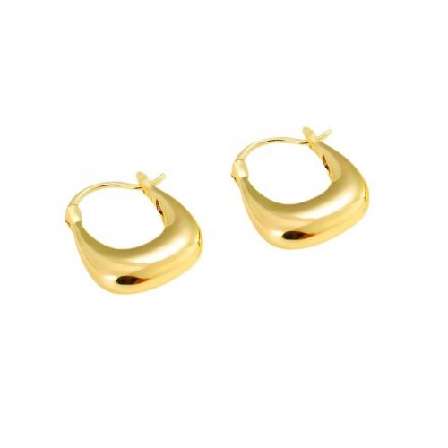 Brass Leverback Earring, real gold plated, for woman, golden, Sold By Pair