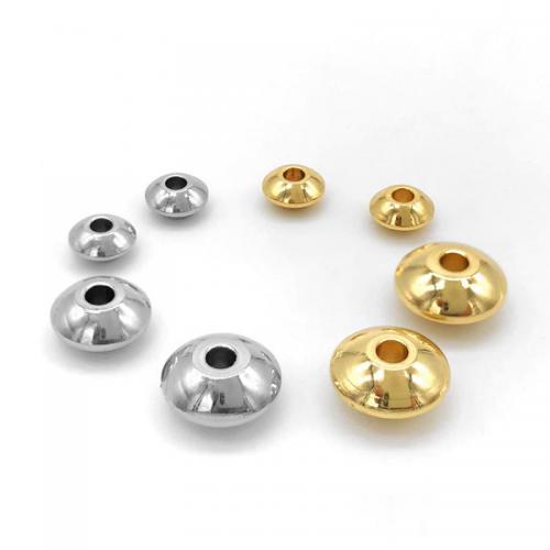 Stainless Steel Spacer Beads 304 Stainless Steel Saucer Galvanic plating DIY Sold By PC
