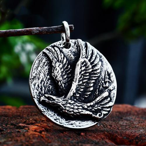 Stainless Steel Animal Pendants, 304 Stainless Steel, eagle, polished, vintage & DIY & blacken, original color, 40.70x50.50mm, Sold By PC