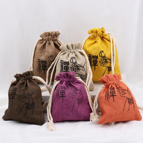 Jewelry Pouches Bags, Linen, different size for choice & with letter pattern, more colors for choice, Sold By PC