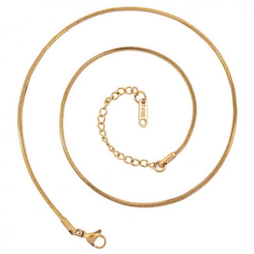 Stainless Steel Chain Necklace 304 Stainless Steel with 5cm extender chain Vacuum Ion Plating fashion jewelry & Unisex 1.50mm Length Approx 40 cm Sold By PC