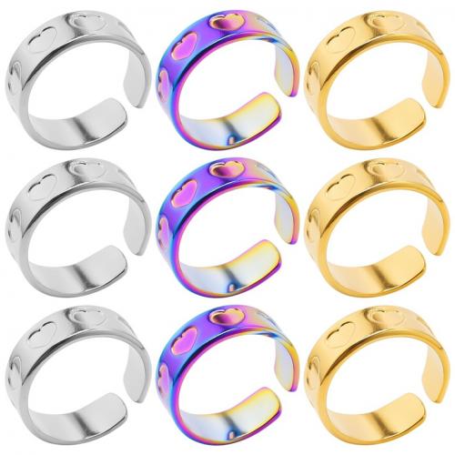 Stainless Steel Finger Ring, 304 Stainless Steel, Vacuum Ion Plating, fashion jewelry & Unisex, more colors for choice, 9mm, US Ring Size:8, Sold By PC