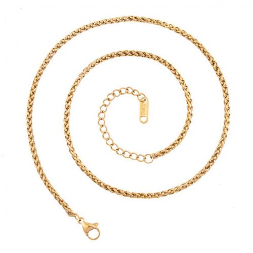 Stainless Steel Chain Necklace 304 Stainless Steel with 5cm extender chain Vacuum Ion Plating fashion jewelry & Unisex 2.50mm Length Approx 40 cm Sold By PC