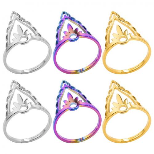 Stainless Steel Finger Ring, 304 Stainless Steel, Vacuum Ion Plating, fashion jewelry & Unisex & hollow, more colors for choice, 18mm, US Ring Size:8, Sold By PC