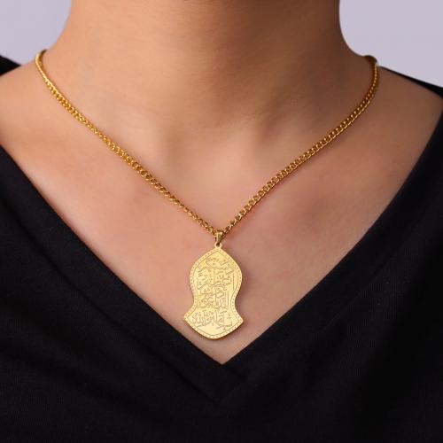 Titanstahl Halskette, mit Verlängerungskettchen von 5CM, Kalebasse, plattiert, Modeschmuck & für Frau, keine, frei von Nickel, Blei & Kadmium, Länge:45 cm, verkauft von PC