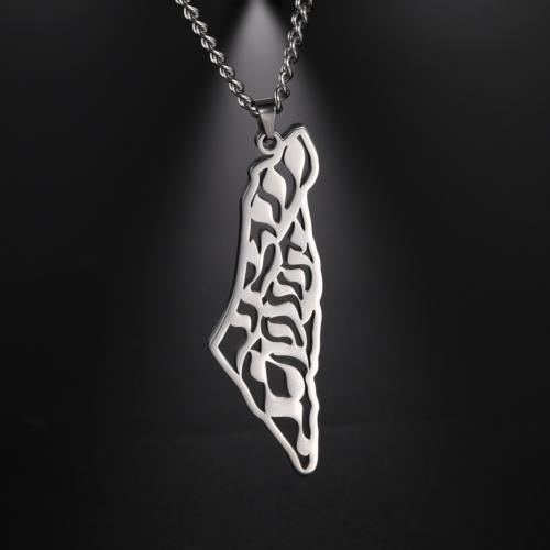 Titanium Steel Necklace with 5CM extender chain plated fashion jewelry & for man & hollow Length 45 cm Sold By PC