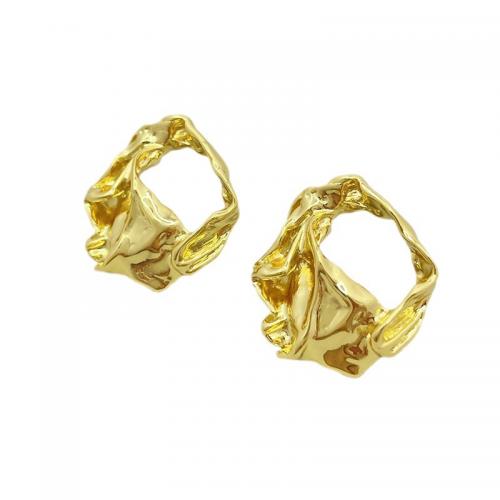 Brass Stud Earring, 18K gold plated, fashion jewelry & for woman & hollow, nickel, lead & cadmium free, 28x26mm, Sold By Pair