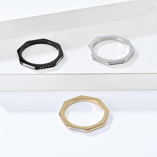 Prst prsten z nerezové oceli, 304 Stainless Steel, s White Shell, Osmiúhelník, lesklý, módní šperky & unisex & různé velikosti pro výběr & s drahokamu, více barev na výběr, nikl, olovo a kadmium zdarma, wide:2mm, Prodáno By PC
