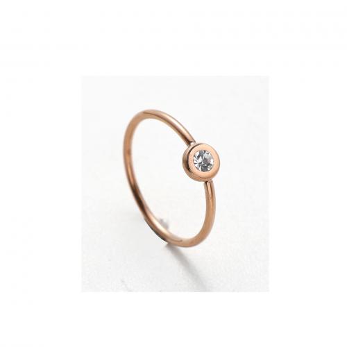 Zirkonia Edelstahl-Finger- Ring, 304 Edelstahl, plattiert, verschiedene Größen vorhanden & Micro pave Zirkonia & für Frau, keine, frei von Nickel, Blei & Kadmium, verkauft von PC