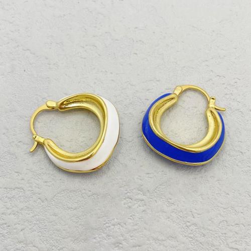 Brass Leverback Earring, 18K gold plated, fashion jewelry & for woman & enamel, more colors for choice, nickel, lead & cadmium free, 22x23mm, Sold By Pair