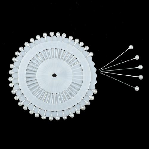 Beading Needles Plastic with Iron Round DIY white 80mm Sold By PC