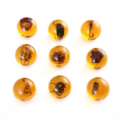 Resin Decoration, Round, random style, 26mm, Sold By PC