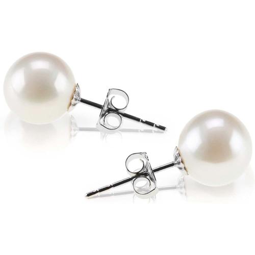 Shell Pearl Stud Earring with 316L Stainless Steel Round Vacuum Ion Plating & for woman Sold By PC