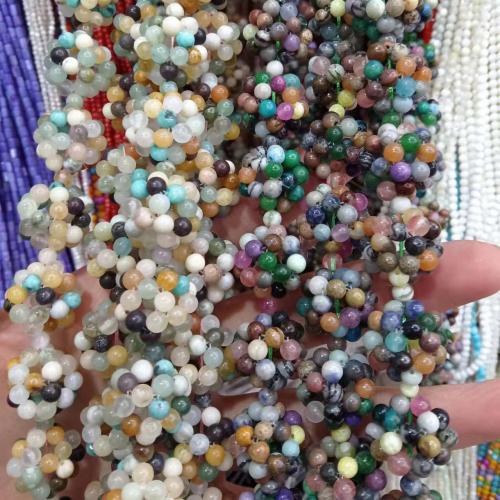 Mixed Gemstone Beads Natural Stone Round DIY Length about 19-20mm Approx Sold By Strand