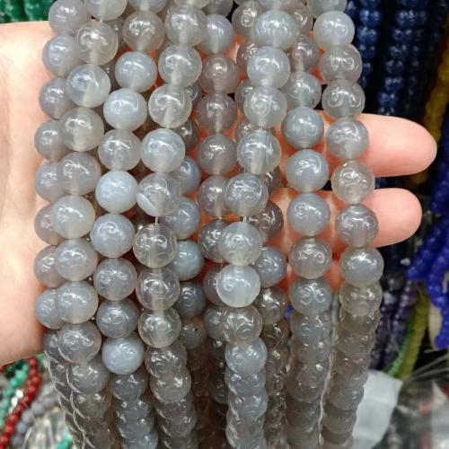 Agate Beads Round DIY 14mm Approx Sold By Strand