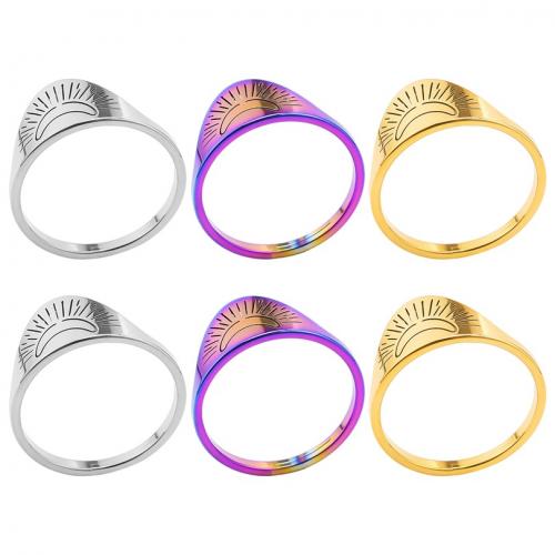 Stainless Steel Finger Ring, 304 Stainless Steel, Dome, Vacuum Ion Plating, fashion jewelry & Unisex, more colors for choice, 8mm, US Ring Size:8, Sold By PC