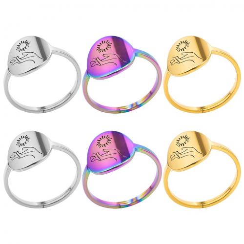 Edelstahl Ringe, 304 Edelstahl, flache Runde, Modeschmuck & unisex, keine, 13mm, Größe:8, verkauft von PC