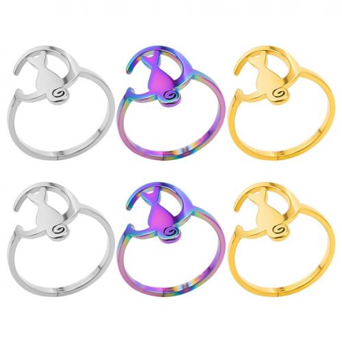 Stainless Steel Finger Ring, 304 Stainless Steel, Vacuum Ion Plating, fashion jewelry & Unisex, more colors for choice, 17mm, US Ring Size:8, Sold By PC