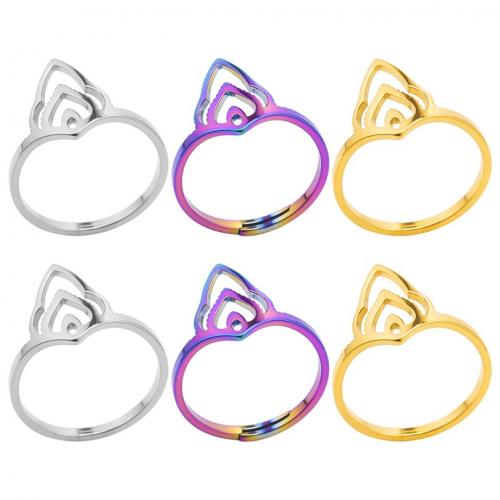 Stainless Steel Finger Ring, 304 Stainless Steel, Vacuum Ion Plating, fashion jewelry & Unisex & hollow, more colors for choice, 14mm, US Ring Size:8, Sold By PC