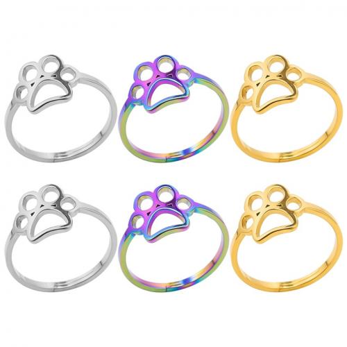 Stainless Steel Finger Ring, 304 Stainless Steel, Claw, Vacuum Ion Plating, fashion jewelry & Unisex & hollow, more colors for choice, 11mm, US Ring Size:8, Sold By PC