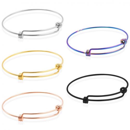 Stainless Steel Bangle 304 Stainless Steel Vacuum Ion Plating Adjustable & fashion jewelry & Unisex inner mm Sold By PC