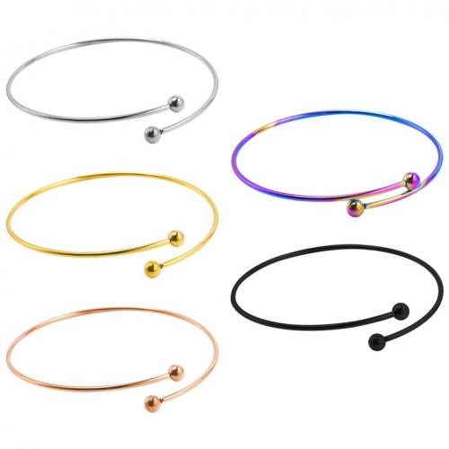 Stainless Steel Bangle, 304 Stainless Steel, Vacuum Ion Plating, Adjustable & fashion jewelry & Unisex, more colors for choice, inner diameter:68-73mm, Sold By PC