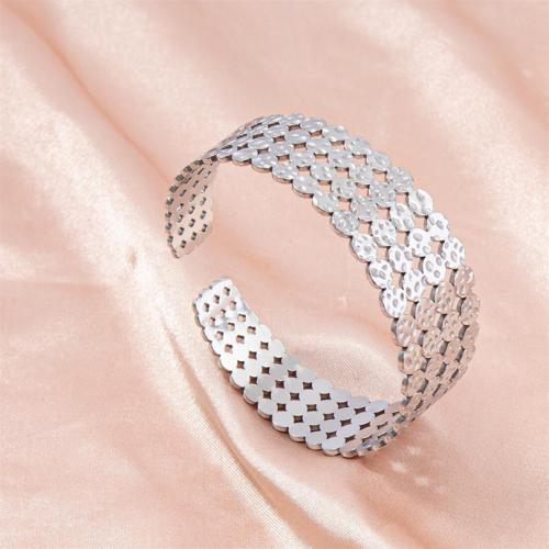 Stainless Steel Bangle 304 Stainless Steel Vacuum Ion Plating Adjustable & fashion jewelry & Unisex 21mm Inner Approx 55mm Sold By PC