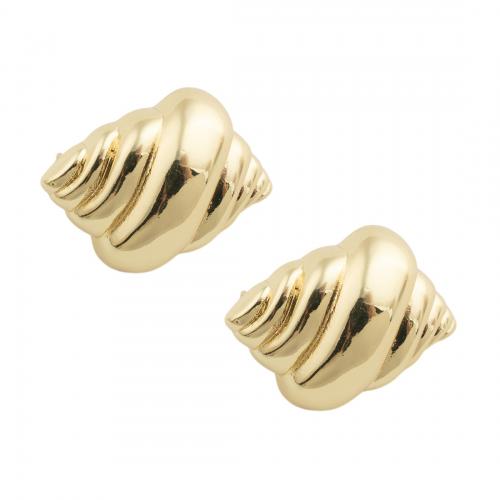 Brass Stud Earring Conch high quality plated fashion jewelry & for woman nickel lead & cadmium free Sold By Pair