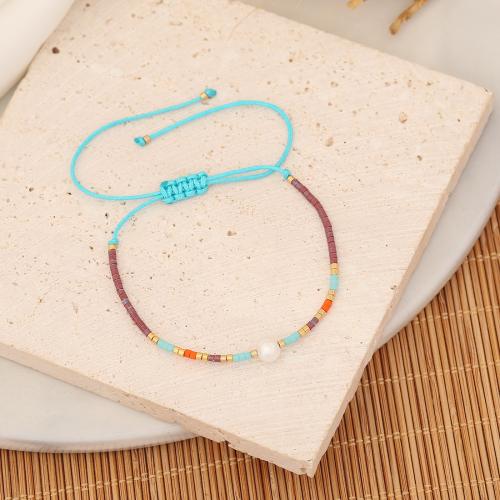 Seedbead Bracelet, with Plastic Pearl, fashion jewelry & for woman, more colors for choice, Length:Approx 25 cm, Sold By PC