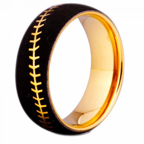 Вольфрамовое стальное кольцо для мужчин, Вольфрама сталь, ювелирные изделия моды & Мужская & разный размер для выбора, width 8.03mm, thickness 2.4mm, продается PC