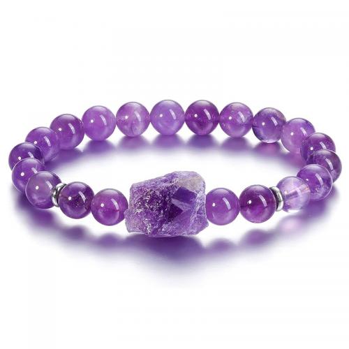 Gemstone Bracelets, handmade, fashion jewelry & different materials for choice & Unisex, more colors for choice, Length:Approx 6.6-8.5 Inch, Sold By PC