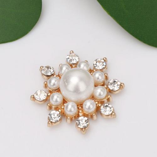 Hair Accessories DIY Findings, Tibetan Style, with Plastic Pearl, gold color plated, Different Shape for Choice & with rhinestone, more colors for choice, nickel, lead & cadmium free, 100PCs/Bag, Sold By Bag