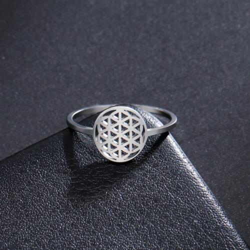 Titanium Steel Finger Ring Round plated fashion jewelry & for woman Sold By PC