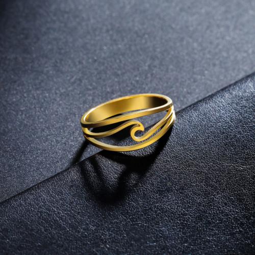 Ring Finger Titantium stali, Powlekane, biżuteria moda & różnej wielkości do wyboru & dla kobiety & pusty, dostępnych więcej kolorów, sprzedane przez PC