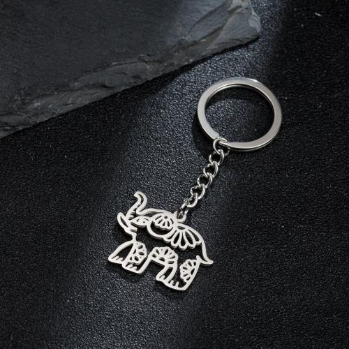 Stainless Steel Key Clasp 304 Stainless Steel Elephant plated fashion jewelry & hollow Sold By Bag