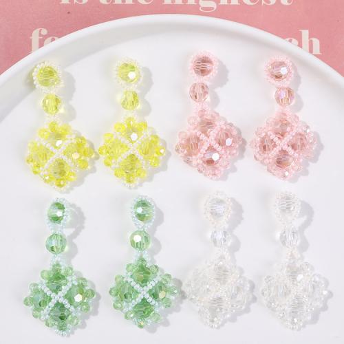 DIY Jewelry Supplies, Crystal, with Seedbead, more colors for choice, 50x26mm, Sold By PC