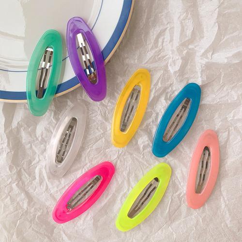 Hair Snap Clips, Tibetan Style, with Acrylic, stoving varnish, Girl & hollow, more colors for choice, nickel, lead & cadmium free, 90x28mm, Sold By PC