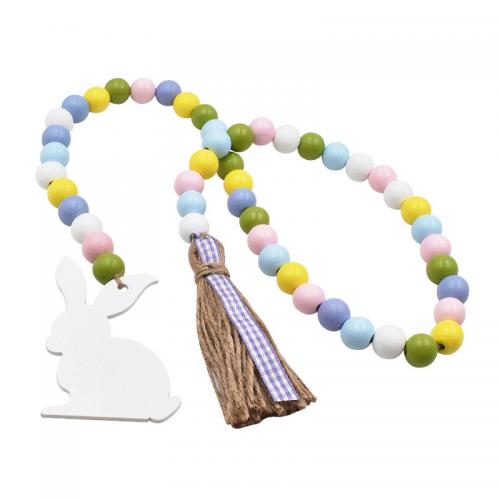 Easter decoration, Wood, with Linen, handmade, multifunctional, multi-colored, Sold By PC