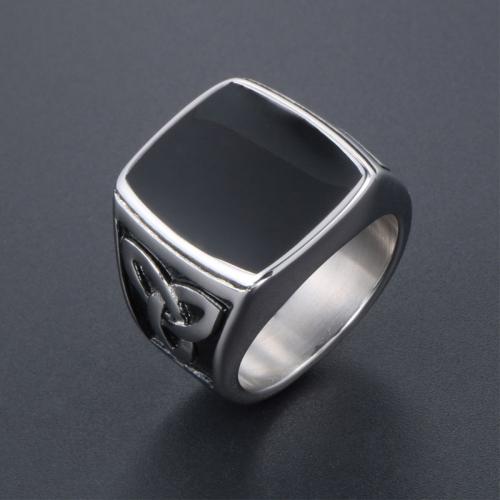 Палец кольцо из нержавеющей стали, Нержавеющая сталь 304, ювелирные изделия моды & Мужская & разный размер для выбора, не содержит никель, свинец, продается PC